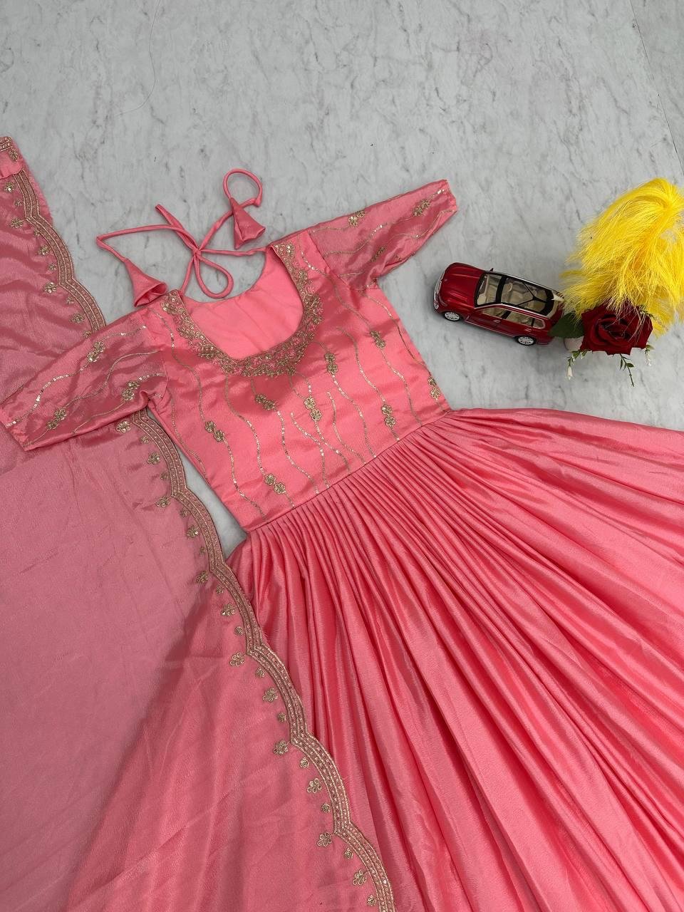 Chinon Heavy Embroidery Sequence Work